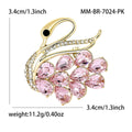 Gold Plated Copper Zircon Crystal Swan Brooch Pin For Women's Apparel view 6