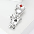Metal Alloy Doctor Shape Brooch For Medical Staff Work Badges view 4