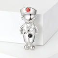 Metal Alloy Doctor Shape Brooch For Medical Staff Work Badges view 5