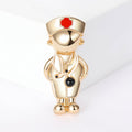 Metal Alloy Doctor Shape Brooch For Medical Staff Work Badges view 2