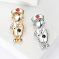 Metal Alloy Doctor Shape Brooch For Medical Staff Work Badges view 1