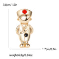Metal Alloy Doctor Shape Brooch For Medical Staff Work Badges view 6