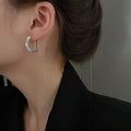 Real Gold Plated Zircon Letter Ear Cuff Earrings For Women Korean Minimalist Metal Style view 4