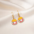 Korean Japanese 3D Dragon Fruit Animal Pearl Earrings Shell Flower Spider Card Traffic Light Ear Hooks view 4