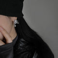 Light Luxury Alloy Geometric Square Rhinestone Round Bead Stud Earrings For Women view 2