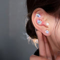Minimalist Metal Round Zircon Magnetic Clip-on Earrings For Men And Women No Piercing Ear Cuff view 4