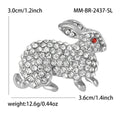 Alloy Rhinestone Rabbit Brooch For Cute Animal Garment Accessories view 5