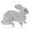 Alloy Rhinestone Rabbit Brooch For Cute Animal Garment Accessories view 1