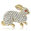 Alloy Rhinestone Rabbit Brooch For Cute Animal Garment Accessories view 2