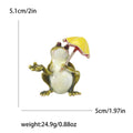 Alloy Enamel Umbrella Frog Brooch Pin For Shirts And Coats view 5