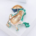 Alloy Enamel Umbrella Frog Brooch Pin For Shirts And Coats view 4