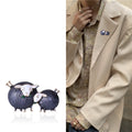 Alloy Enamel Grazing Lamb Brooch Pin For Clothing Accessories view 2