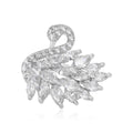 Alloy Crystal Swan Brooch Pin For Fashion Coat Decoration view 2
