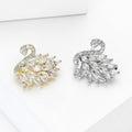 Alloy Crystal Swan Brooch Pin For Fashion Coat Decoration view 3