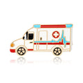 Alloy Enamel Ambulance Brooch With ECG Design For Medical Uniforms view 5