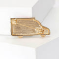 Alloy Enamel Ambulance Brooch With ECG Design For Medical Uniforms view 3
