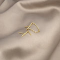 Elegant Minimalist Silver Alloy Bar Stud Chain Tassel Geometric U Drop Lightweight Fashion Earrings view 2