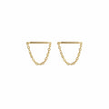 Elegant Minimalist Silver Alloy Bar Stud Chain Tassel Geometric U Drop Lightweight Fashion Earrings view 5