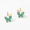 Korean Cute Small Butterfly Stud Earrings For Women Simple Elegant Fairy Style Ear Jewelry view 2