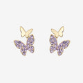 Korean Cute Small Butterfly Stud Earrings For Women Simple Elegant Fairy Style Ear Jewelry view 6