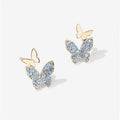 Korean Cute Small Butterfly Stud Earrings For Women Simple Elegant Fairy Style Ear Jewelry view 7