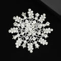 Alloy Rhinestone Flower Brooch For Women's Suits And Coats view 3