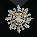 Alloy Rhinestone Flower Brooch For Women's Suits And Coats view 2