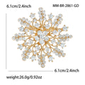 Alloy Rhinestone Flower Brooch For Women's Suits And Coats view 6