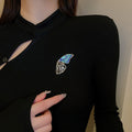 Fashion Alloy Rhinestone Hollow Colorful Butterfly Brooch Cartoon Style Women's Accessory view 3