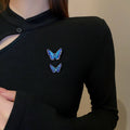 Fashion Alloy Rhinestone Hollow Colorful Butterfly Brooch Cartoon Style Women's Accessory view 1