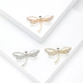 Alloy Cat Eye Dragonfly Brooch Pin For Women's Fashion Apparel view 1