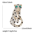 Alloy Rhinestone Leopard Brooch For Elegant Unisex Apparel Accessories view 6