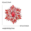 Alloy Crystal Glass Brooch Oversized Statement Lapel Pin For Coats view 6