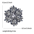 Alloy Crystal Glass Brooch Oversized Statement Lapel Pin For Coats view 4