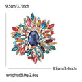 Alloy Crystal Glass Brooch Oversized Statement Lapel Pin For Coats view 9