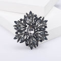 Alloy Crystal Glass Brooch Oversized Statement Lapel Pin For Coats view 2