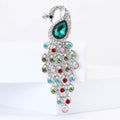 Alloy Rhinestone Peacock Brooch Pin for Suits and Coats view 2