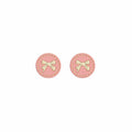 Sweet Enamel Round Polka Dot Bowknot Alloy Studs For Girls Short Hair Cute Elegant Earrings view 5