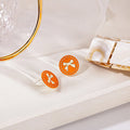 Sweet Enamel Round Polka Dot Bowknot Alloy Studs For Girls Short Hair Cute Elegant Earrings view 4