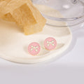 Sweet Enamel Round Polka Dot Bowknot Alloy Studs For Girls Short Hair Cute Elegant Earrings view 2
