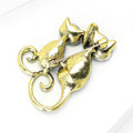 Alloy Rhinestone Cat Brooch Pin For Cute Clothing Decoration view 4
