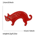Alloy Enamel Cat Brooch Pin For Cardigan And Sweater Decoration view 5