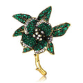 Alloy Rhinestone Flower Brooch Pin Elegant Coat Clothing Accessory view 5