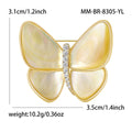 Natural Shell Butterfly Brooch For Elegant Suit Lapel Decoration view 5