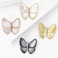 Natural Shell Butterfly Brooch For Elegant Suit Lapel Decoration view 3
