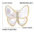 Natural Shell Butterfly Brooch For Elegant Suit Lapel Decoration view 6
