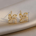 Women's Korean Style Pinwheel Stud Earrings 2022 Trendy Internet Celebrity Fashion Ear Jewelry view 5
