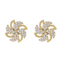 Women's Korean Style Pinwheel Stud Earrings 2022 Trendy Internet Celebrity Fashion Ear Jewelry view 1