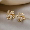 Women's Korean Style Pinwheel Stud Earrings 2022 Trendy Internet Celebrity Fashion Ear Jewelry view 4