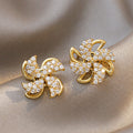 Women's Korean Style Pinwheel Stud Earrings 2022 Trendy Internet Celebrity Fashion Ear Jewelry view 2